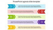 Zigzagging powerpoint agenda slide template